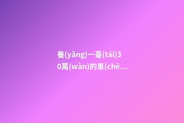 養(yǎng)一臺(tái)30萬(wàn)的車(chē)，每年花費(fèi)多少錢(qián)？